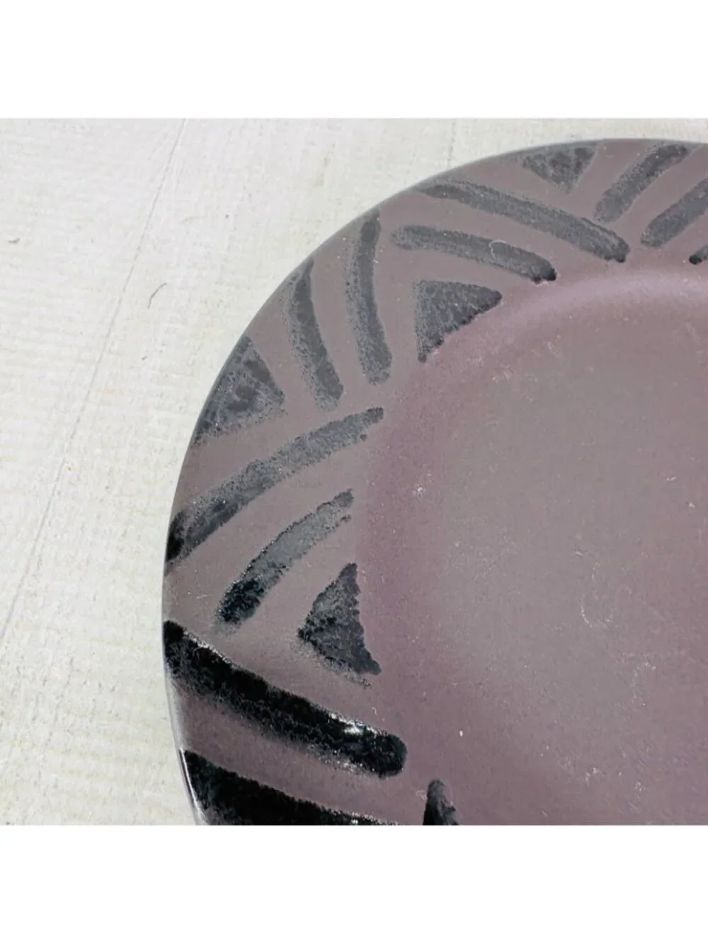 Pfaltzgraff MIDNIGHT SUN  Black Glossy Design Stoneware 8 1/8